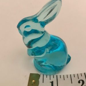 Vintage Fenton Blue Mini Rabbit